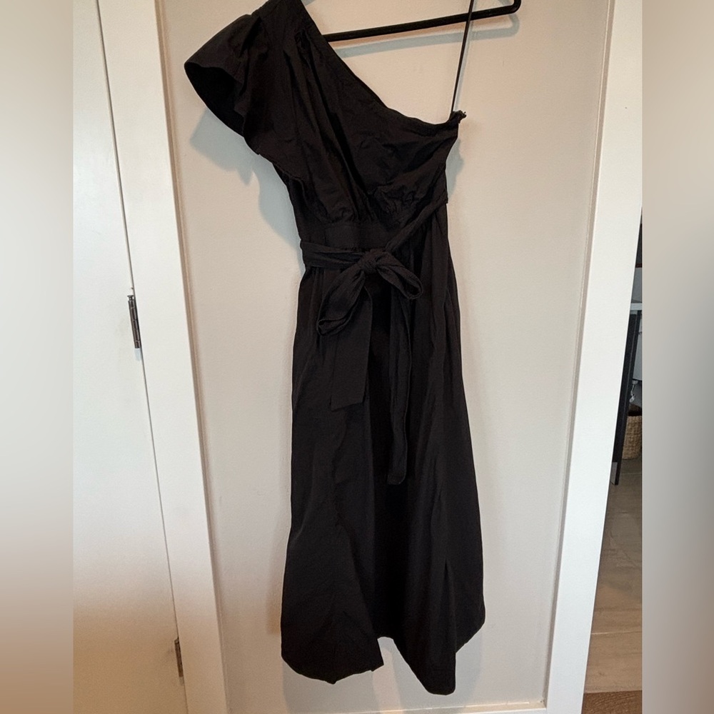 Madewell Black One-Shoulder Dress 033